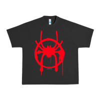 Pigment Black spiderverse miles symbol tag t shirt Urban Heavy Tee - artisFamous