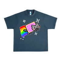Midnight Navy nyan cat t shirt Urban Heavy Tee - artisFamous