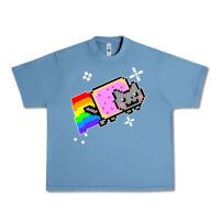 Pebble Blue nyan cat t shirt Urban Heavy Tee - artisFamous