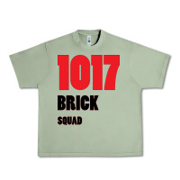 Oil Green 1017 Brick Squad Black Red Urban Heavy Tee - artisFamous