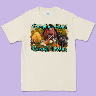 Pumpkin Kisses Harvest Wishes Premium Tee Designed By Bundleandbundleshop