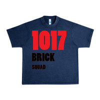 Navy 1017 Brick Squad Black Red Urban Heavy Tee - artisFamous