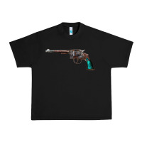 Black Revolver Handgun Urban Heavy Tee - artisFamous