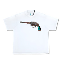 White Revolver Handgun Urban Heavy Tee - artisFamous