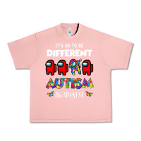 Salmon a.mong us it's o.kay to be different autism awareness t shirt Urban Heavy Tee - artisFamous
