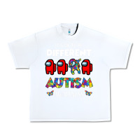 White a.mong us it's o.kay to be different autism awareness t shirt Urban Heavy Tee - artisFamous