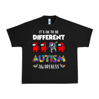 Black a.mong us it's o.kay to be different autism awareness t shirt Urban Heavy Tee - artisFamous
