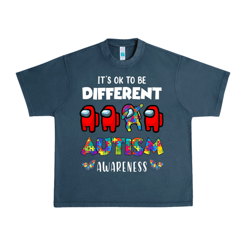 A.mong Us It's O.kay To Be Different Autism Awareness T Shirt Urban Heavy Tee by artisFamous | Teevron