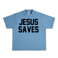 Pebble Blue jesus saves christian faith trust in god lord christ Urban Heavy Tee - artisFamous