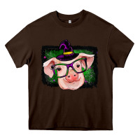 Chocolate Brown pig halloween Heavy Core Tee - RanaPortraitStore