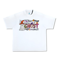 White ghost Urban Heavy Tee - CowhideDigitalArt