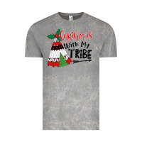 Cloud Rock Christmas with my tribe boho Vintage Tee - CowhideDigitalArt