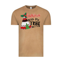 Vintage Camel Christmas with my tribe boho Vintage Tee - CowhideDigitalArt