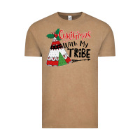 Christmas With My Tribe Boho Vintage Tee | Teevron