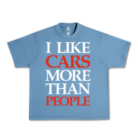 Pebble Blue I LIKE CARS MORE THAN PEOPLE Urban Heavy Tee - artisFamous