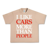 Burro I LIKE CARS MORE THAN PEOPLE Urban Heavy Tee - artisFamous