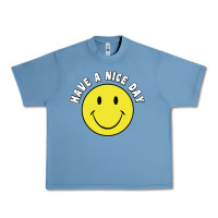 Pebble Blue retro   have a nice day   smile happy face Urban Heavy Tee - artisFamous