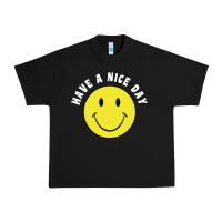 Black retro   have a nice day   smile happy face Urban Heavy Tee - artisFamous