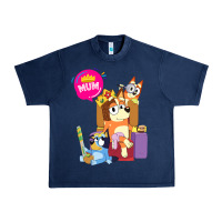 Navy bluey mom dad funny queen for family lover t shirt Urban Heavy Tee - artisFamous