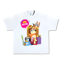 White bluey mom dad funny queen for family lover t shirt Urban Heavy Tee - artisFamous