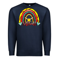 Navy Softball Rainbow Premium Sweatshirt - RanaPortraitStore