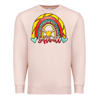 Pale Pink Softball Rainbow Premium Sweatshirt - RanaPortraitStore