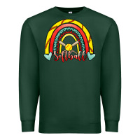 Sports Green Softball Rainbow Premium Sweatshirt - RanaPortraitStore