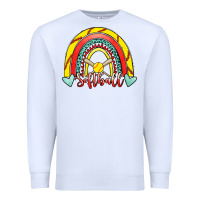 White Softball Rainbow Premium Sweatshirt - RanaPortraitStore