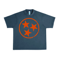 Midnight Navy tennessee flag vintage grunge distressed graphic Urban Heavy Tee - artisFamous