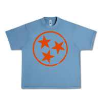 Pebble Blue tennessee flag vintage grunge distressed graphic Urban Heavy Tee - artisFamous