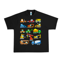 Black construction excavator shirt for boys girls men and women t shirt Urban Heavy Tee - artisFamous