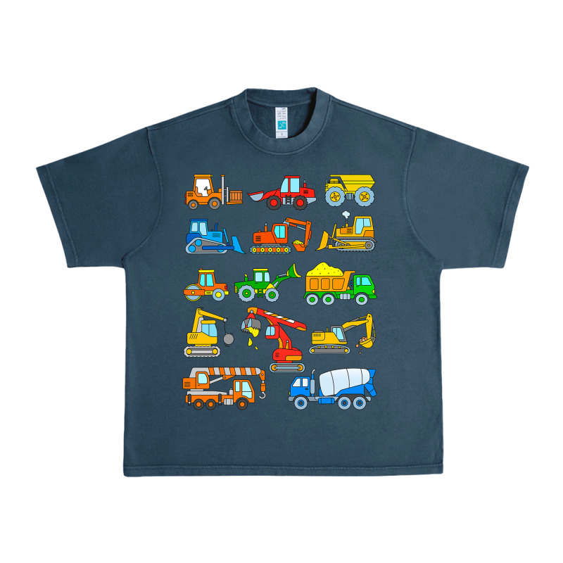 Construction Excavator Shirt For Boys Girls Men And Women T Shirt Urban Heavy Tee by artisFamous | Teevron