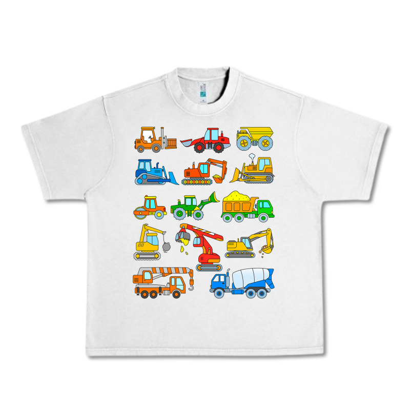 Construction Excavator Shirt For Boys Girls Men And Women T Shirt Urban Heavy Tee by artisFamous | Teevron