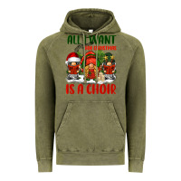 Vintage Olive all i want for christmas is a choir Vintage Hoodie - BarkalooDesign