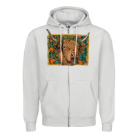 Dove Grey highland cow fall Zipper Hoodie - RanaPortraitStore