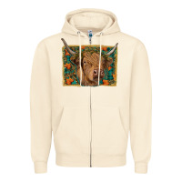 Sandshell highland cow fall Zipper Hoodie - RanaPortraitStore