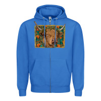 True Royal highland cow fall Zipper Hoodie - RanaPortraitStore