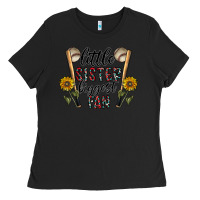 Black little sister biggest fan Ladies Tee - CowhideDigitalArt