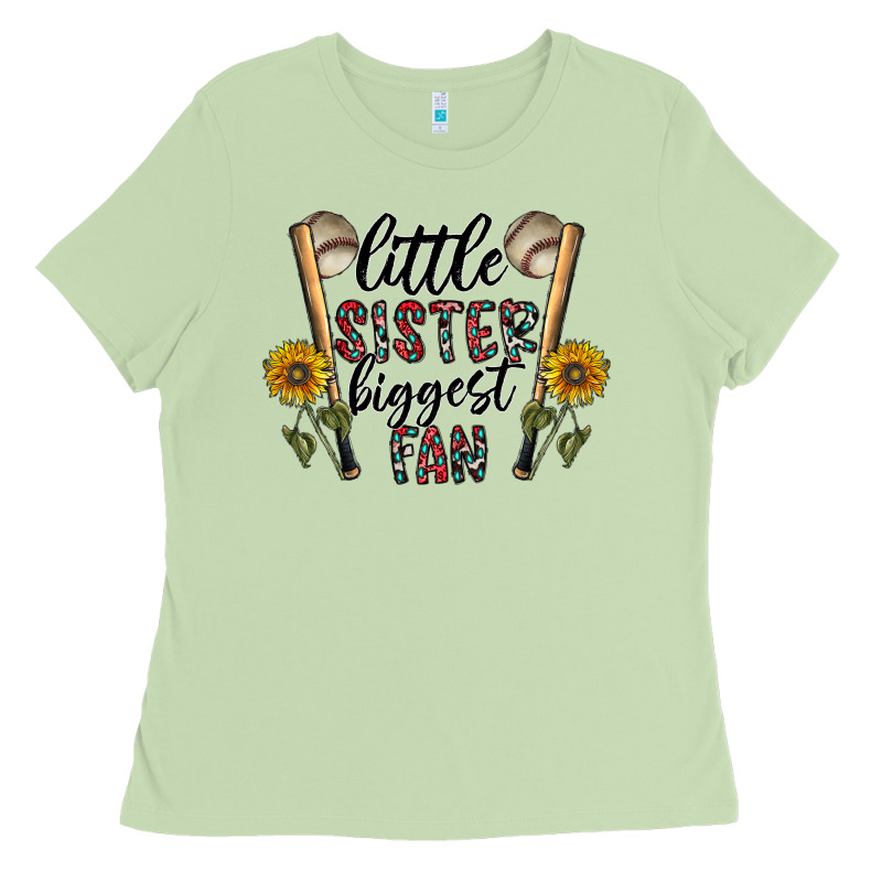Little Sister Biggest Fan Ladies Tee by CowhideDigitalArt | Teevron