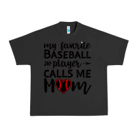 Pigment Black womens my favorite baseball player calls me mom Urban Heavy Tee - artisFamous