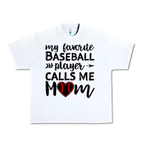 White womens my favorite baseball player calls me mom Urban Heavy Tee - artisFamous