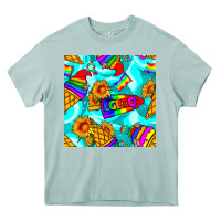 Arona Pride lgbtq ice cream and sunflowers seamless Heavy Core Tee - BundleAndBundleShop