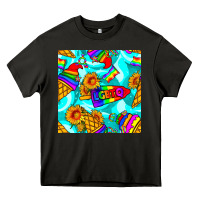 Asphalt Pride lgbtq ice cream and sunflowers seamless Heavy Core Tee - BundleAndBundleShop