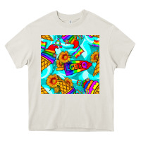 Cream Pride lgbtq ice cream and sunflowers seamless Heavy Core Tee - BundleAndBundleShop