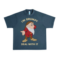 Midnight Navy snow white i'm grumpy deal with it portrait t shirt Urban Heavy Tee - artisFamous