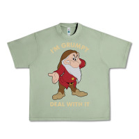 Oil Green snow white i'm grumpy deal with it portrait t shirt Urban Heavy Tee - artisFamous