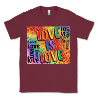 Burgundy Pride love is love Classic Tee - FaDigitalArtStudio