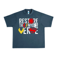 Midnight Navy restore the snyderverse Urban Heavy Tee - artisFamous
