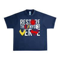 Navy restore the snyderverse Urban Heavy Tee - artisFamous