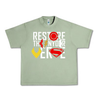 Oil Green restore the snyderverse Urban Heavy Tee - artisFamous